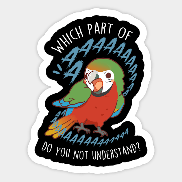 Harlequin Macaw Parrot Aaaa Sticker by Psitta